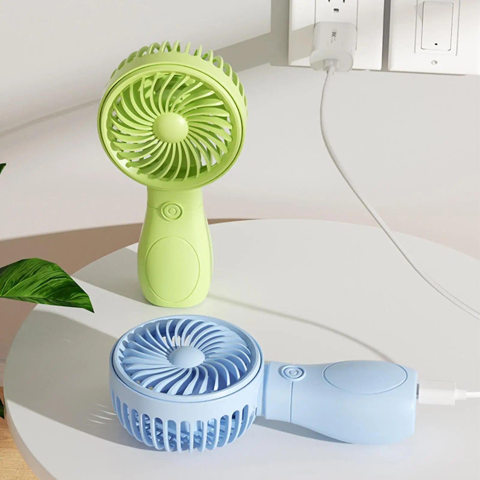 Mini Handheld Fan Low Noise 3 Speed Adjustable Portable Small Desk