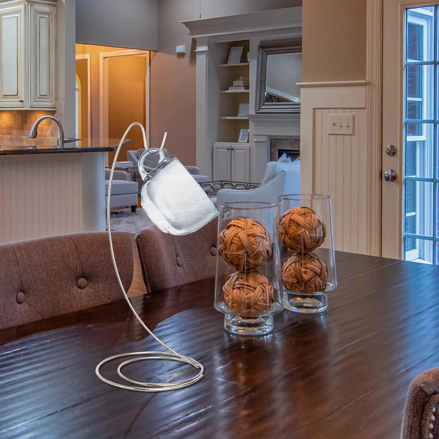 Stainless Steel Banana Hanger & Tabletop Fruit Rack with Hooks