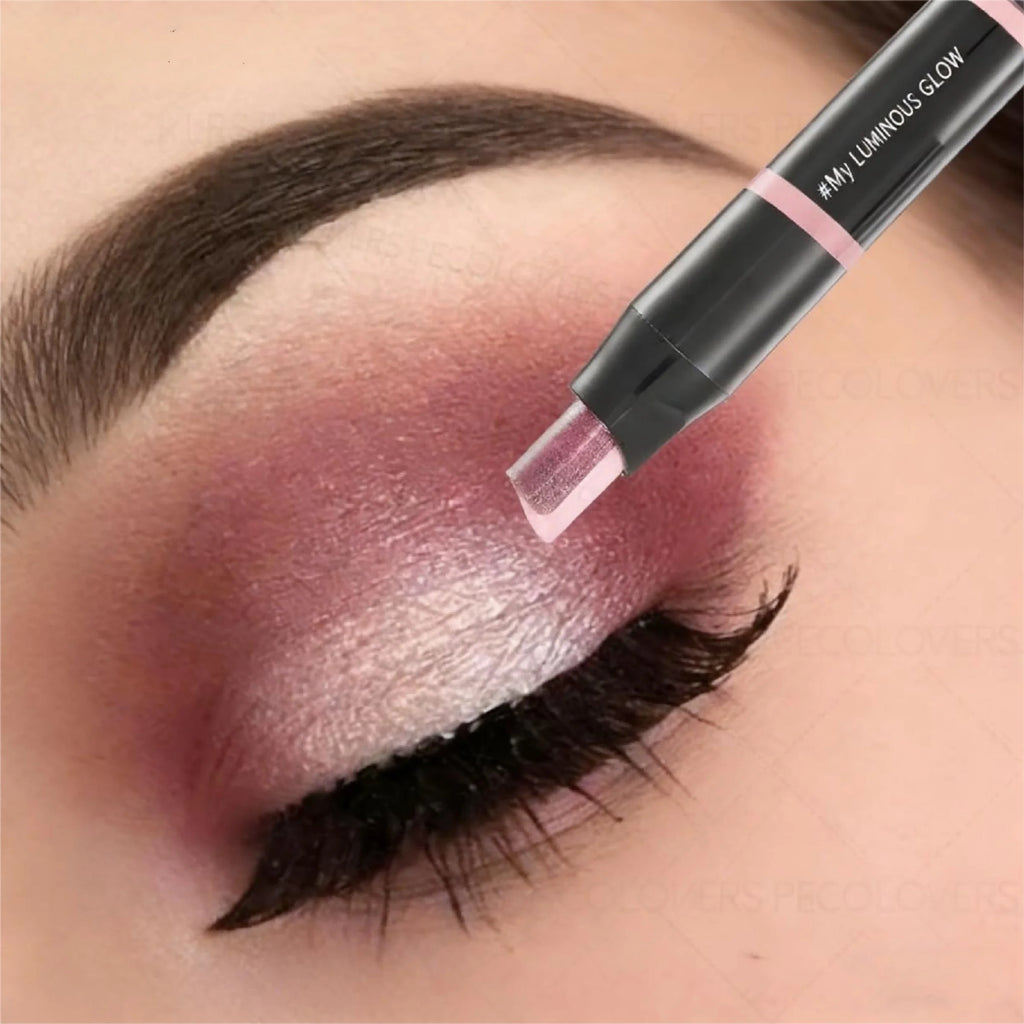 1PC Lazy Eye Shadow Stick Featuring a Unique Two-Tone Design, Adds a Touch of Shape, Waterproof, Long Lasting ，Enhances The Eyes Zpaxo