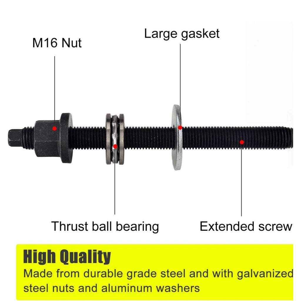 Vehicle Harmonic Balancer Installer Tool Threaded Rod Hex Nut Flat