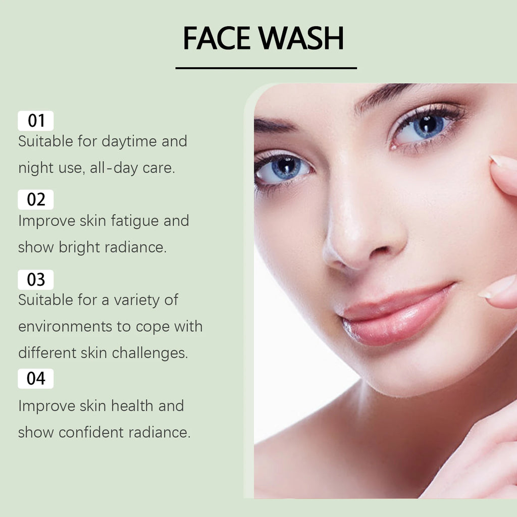 Hyaluronic Acid Face Cleanser Gel for Sensitive Skin Deep Pore Cleansing Makeup Remover Moisturizing Non Drying Formula 100ml Zpaxo