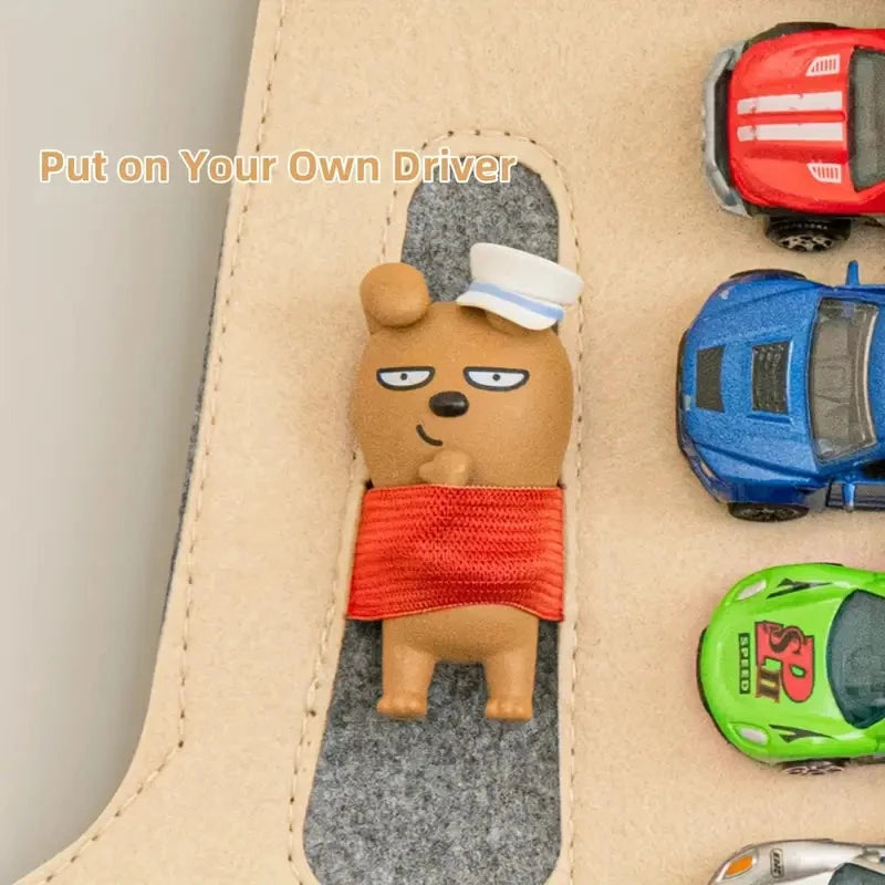 Kids' Felt Wall Hanging Toy Car Storage Bag – Large Capacity