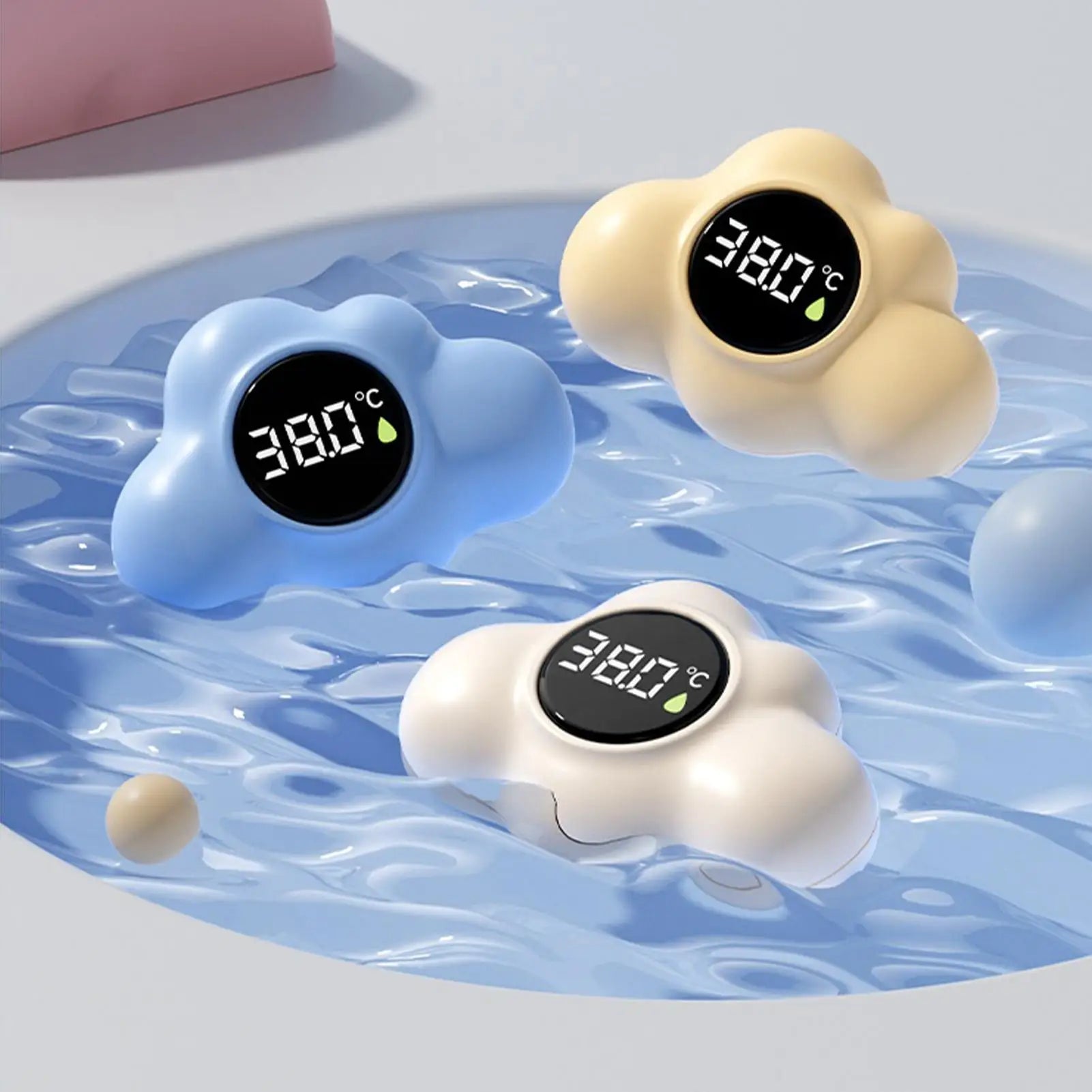 Baby Bath Thermometer Floating Water Cloud Shape Digital Temperature