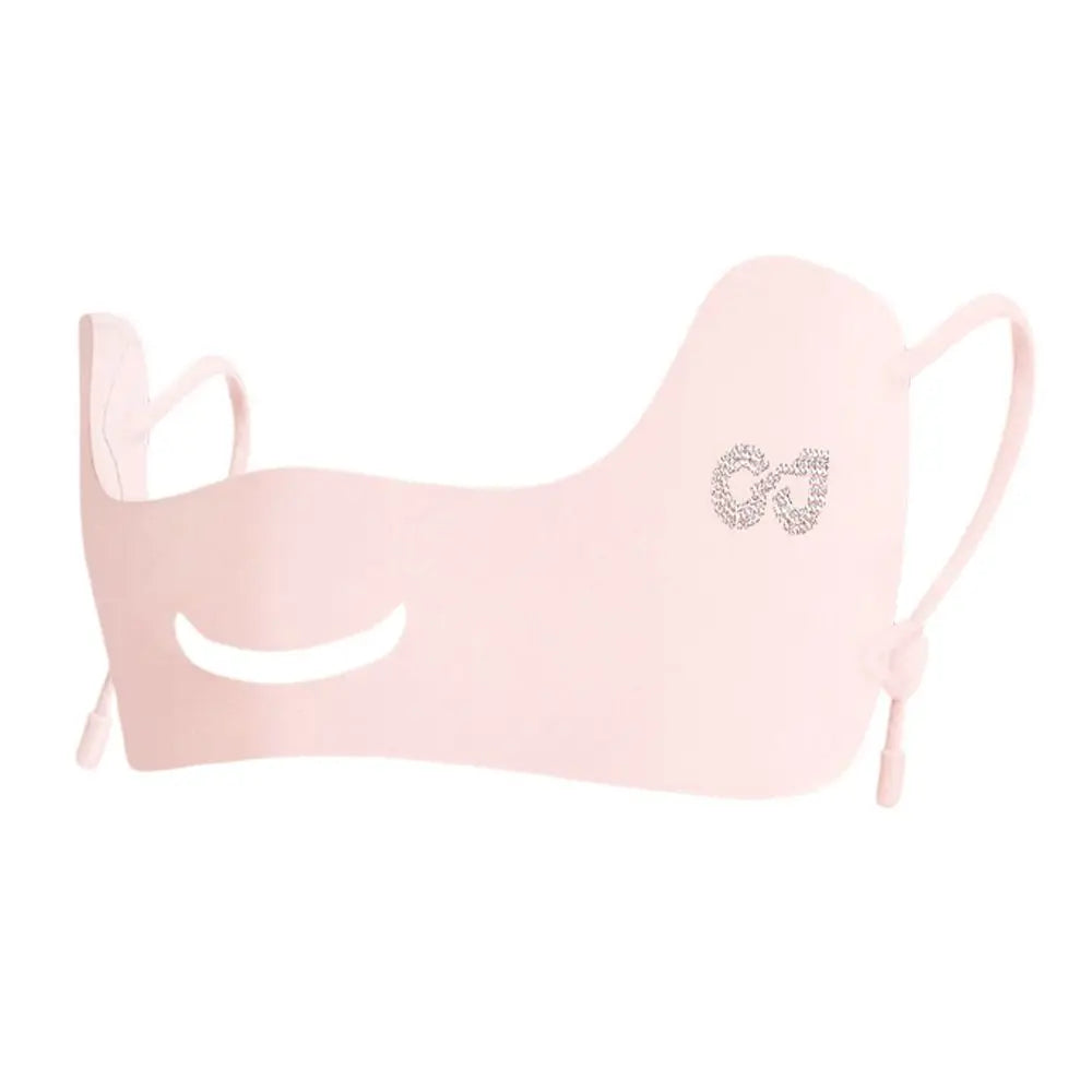 Summer Ice Silk Sun Protection Mask UPF50+ Breathable Women Face Mask Canthus Protection Half Face Face Shield for Golf Sports Zpaxo