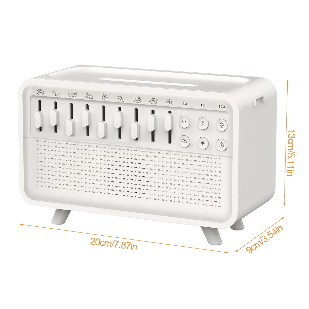 LED Timer Essential Oils Humidifier White Noise Speaker with 8 Nature Sounds Sleep Sound Machine for Room Bedside Night Light Zpaxo A