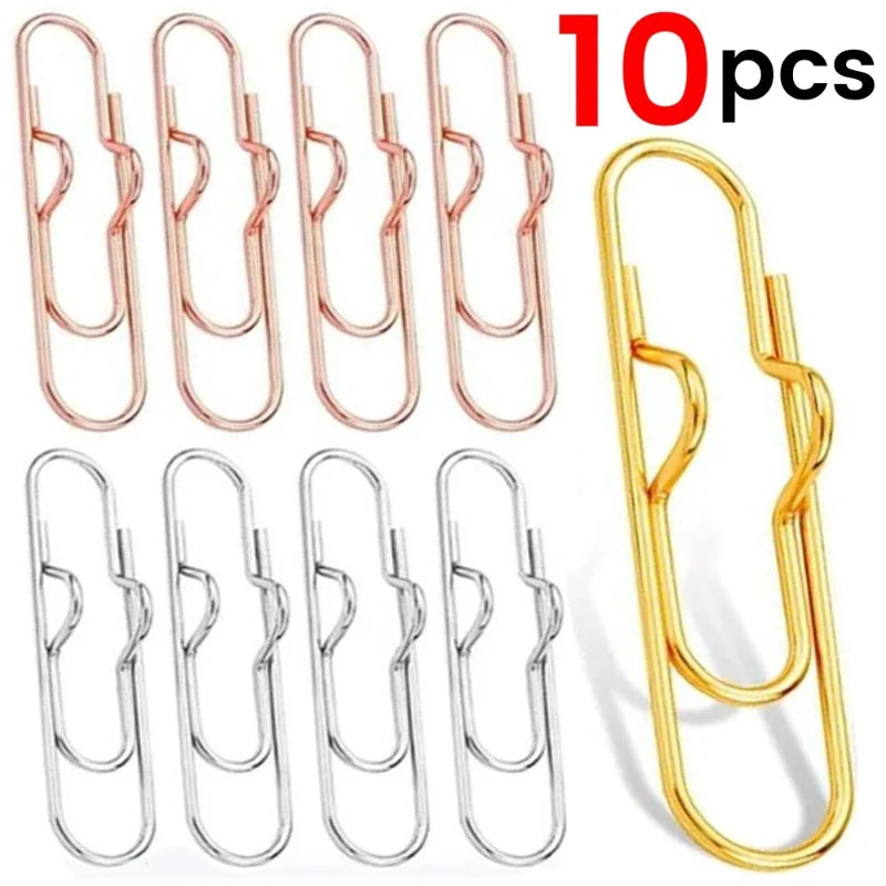 10- Metal Pen Holder Clips Portable Paper Fix Journal Document