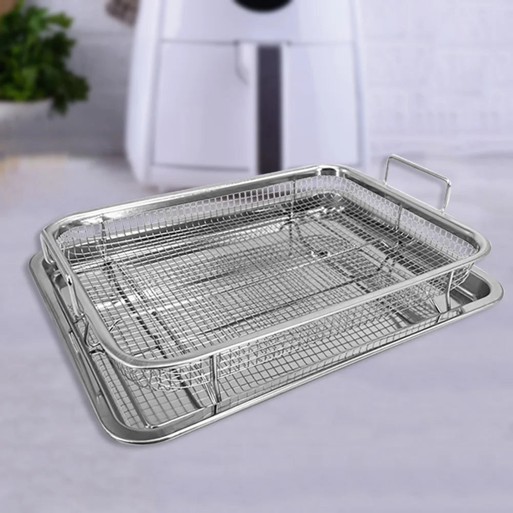 Stainless Steel French Fries Basket Heat-resistance Square Chips Fry Zpaxo