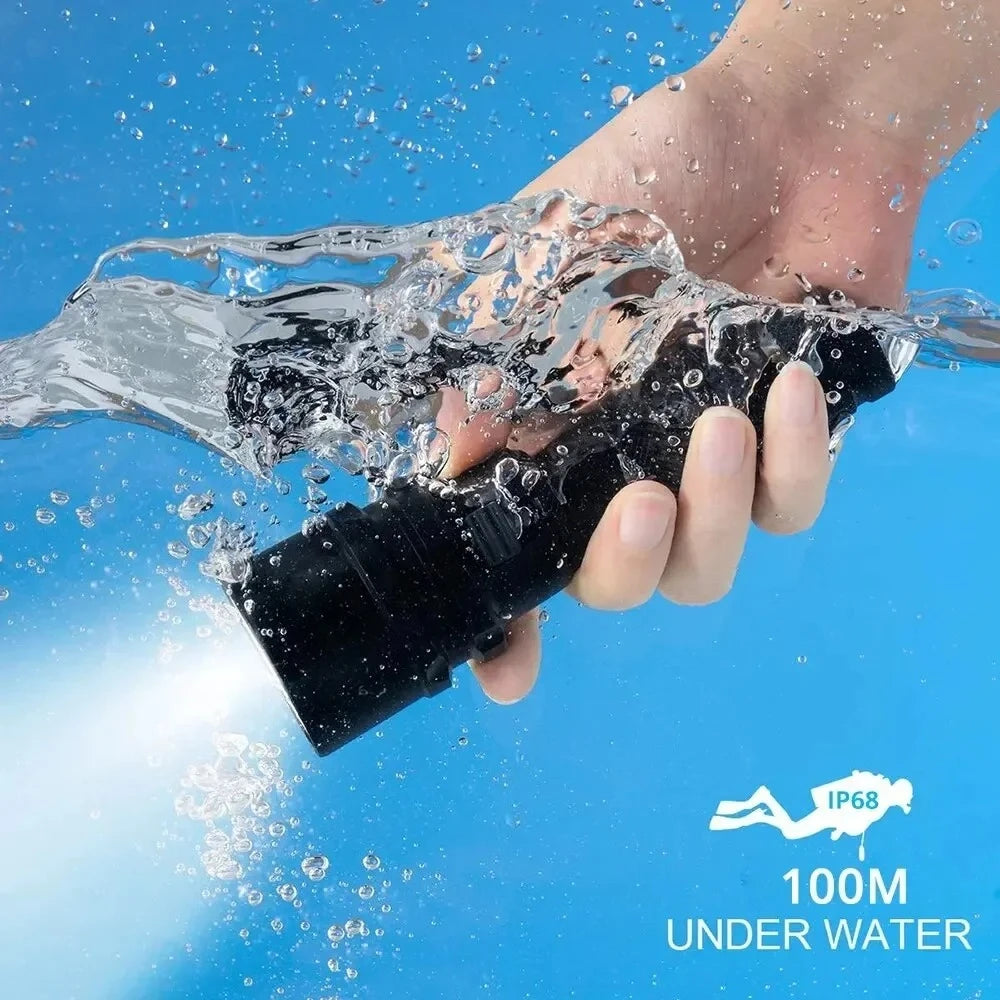 IP68 Diving Flashlight – 1000 Lumen T6 LED & 18650 Battery Diving Flashlight Zpaxo