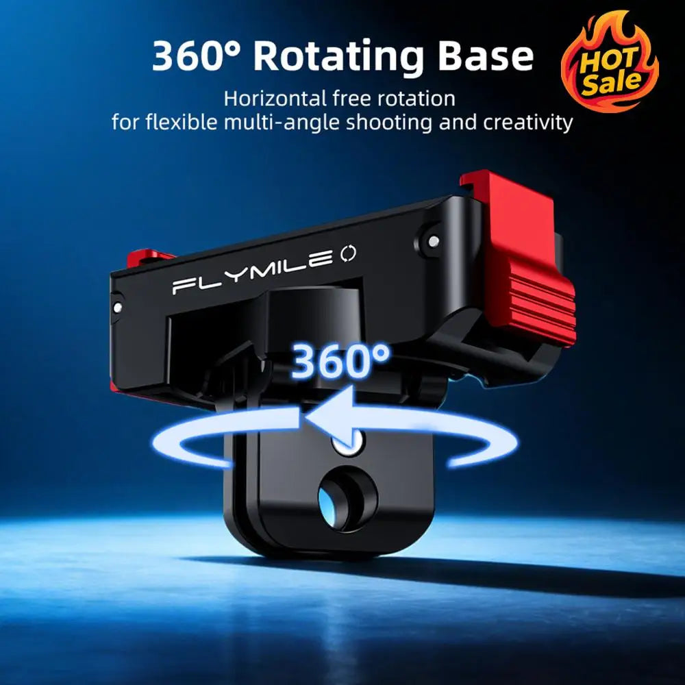 Magnetic Extension Base Bracket with 1/4 Screw Hole Adapter Base Mount 360° Rotation for DJI OSMO Nano and Action 6 Zpaxo