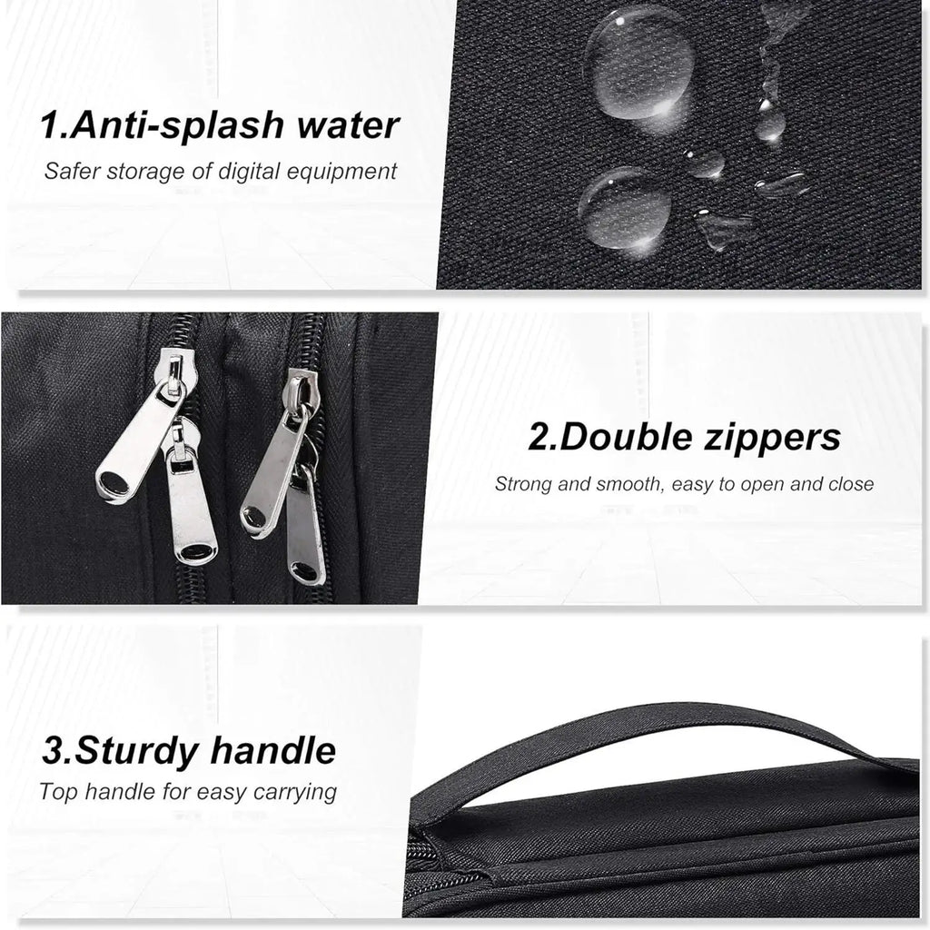Travel Cable Storage Bag Portable Waterproof Digital Electronic Storage Bag USB Data Cable Charger Plug Storage Cable Bag Box Zpaxo