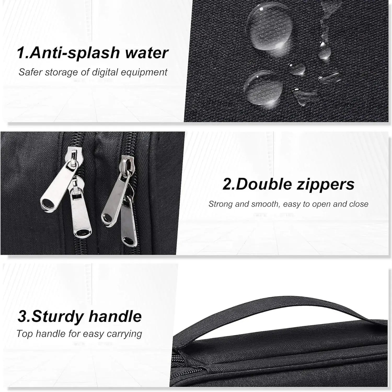 Travel Cable Storage Bag Portable Waterproof Digital Electronic Storage Bag USB Data Cable Charger Plug Storage Cable Bag Box Zpaxo