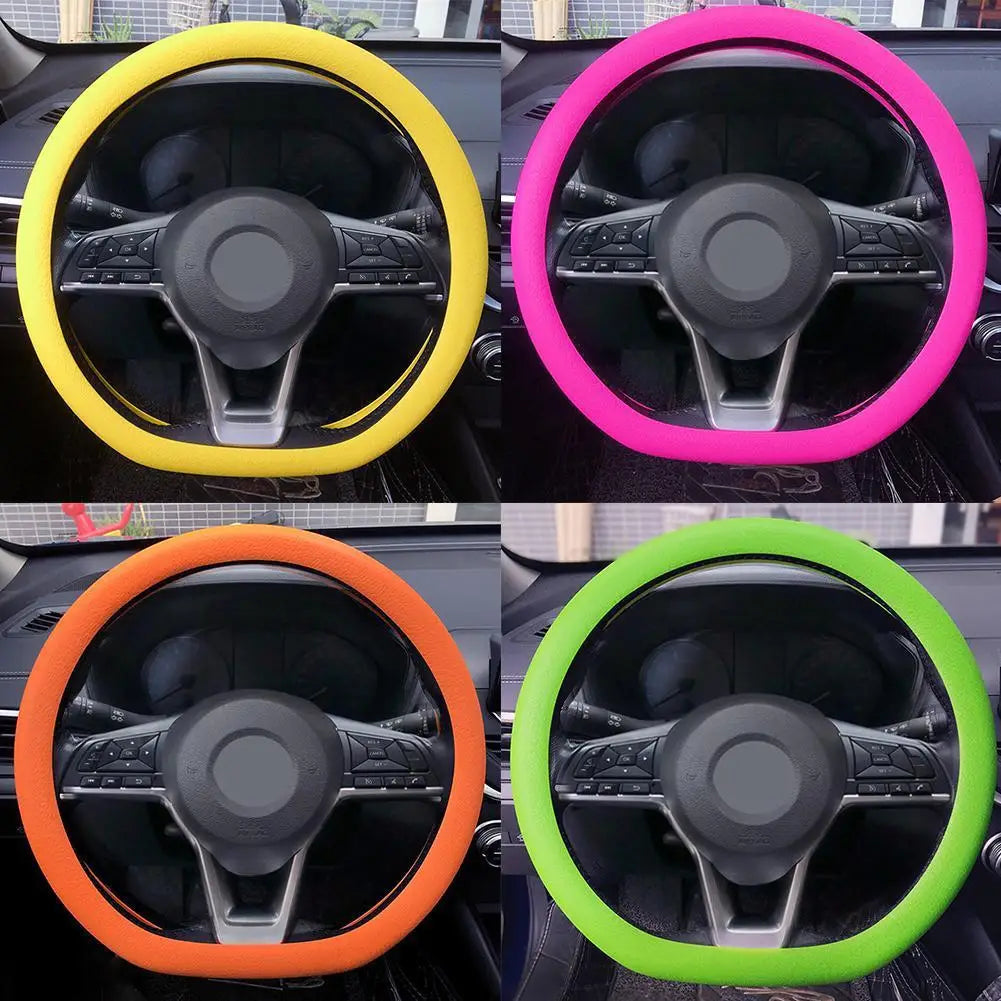 Universal Silicone Steering Wheel Cover – Multi-Color & DIY