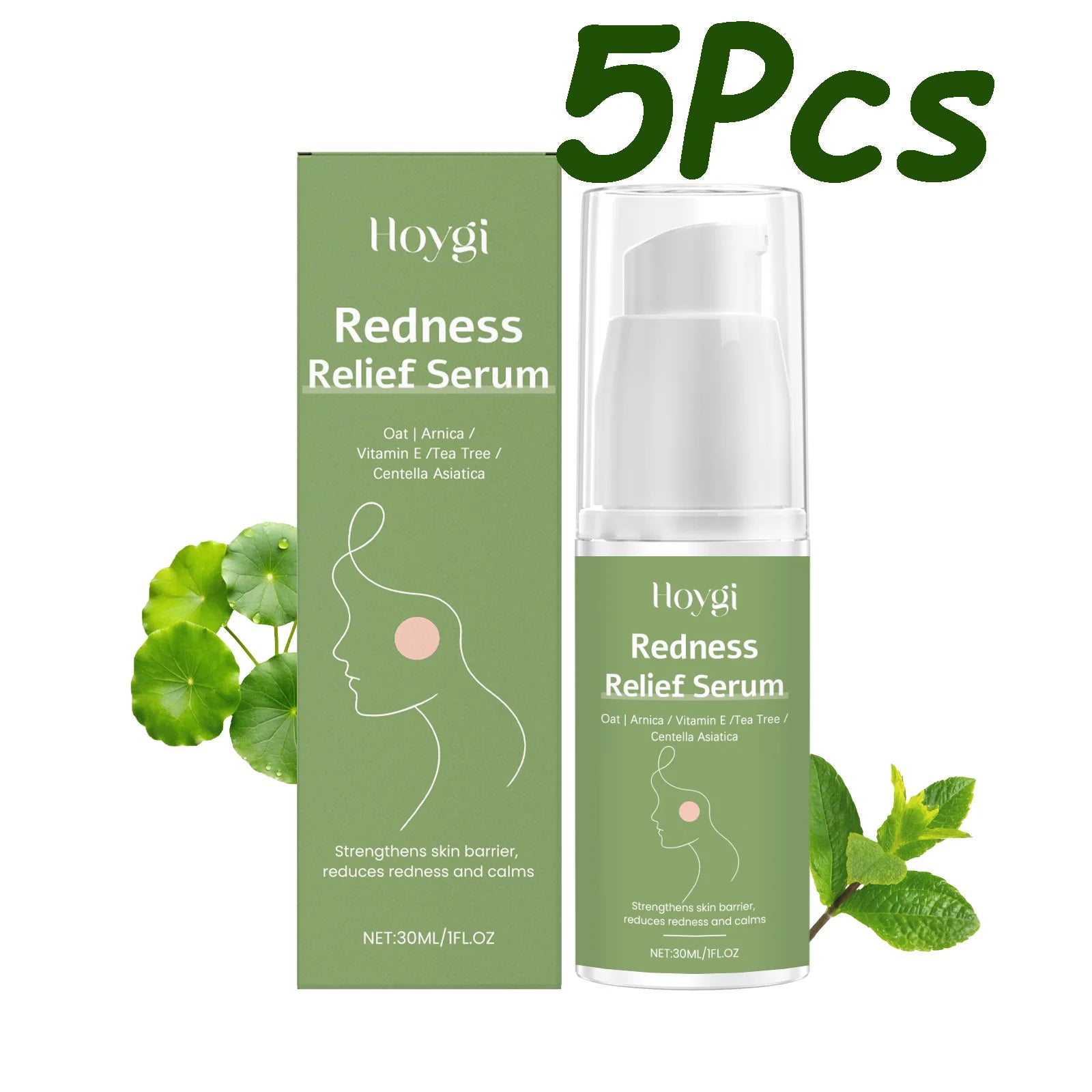 Hoygi Centella Serum – Pore Minimizing, Brightening & Redness Relief Facial Serum Zpaxo 5 x 30ml Boxed