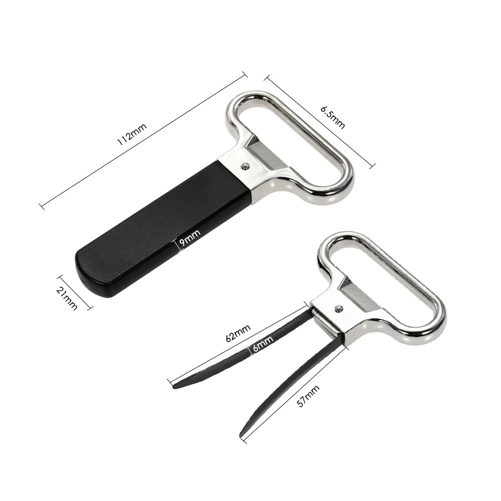 Wine Bottle Opener Two-Prong Corkscrew Remover Cork Puller Damaged Cork Remover Old Wine Corkscrew Remover House Warming Gift Zpaxo