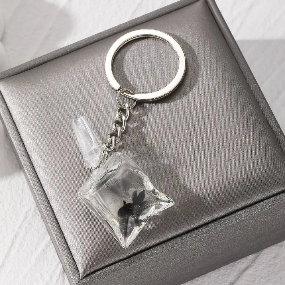 Fish Goldfish Keychain Imitation Water Bag Transparent Small Fish Keyring Creative Funny Small Fish Pendant Kid Toy Zpaxo style J