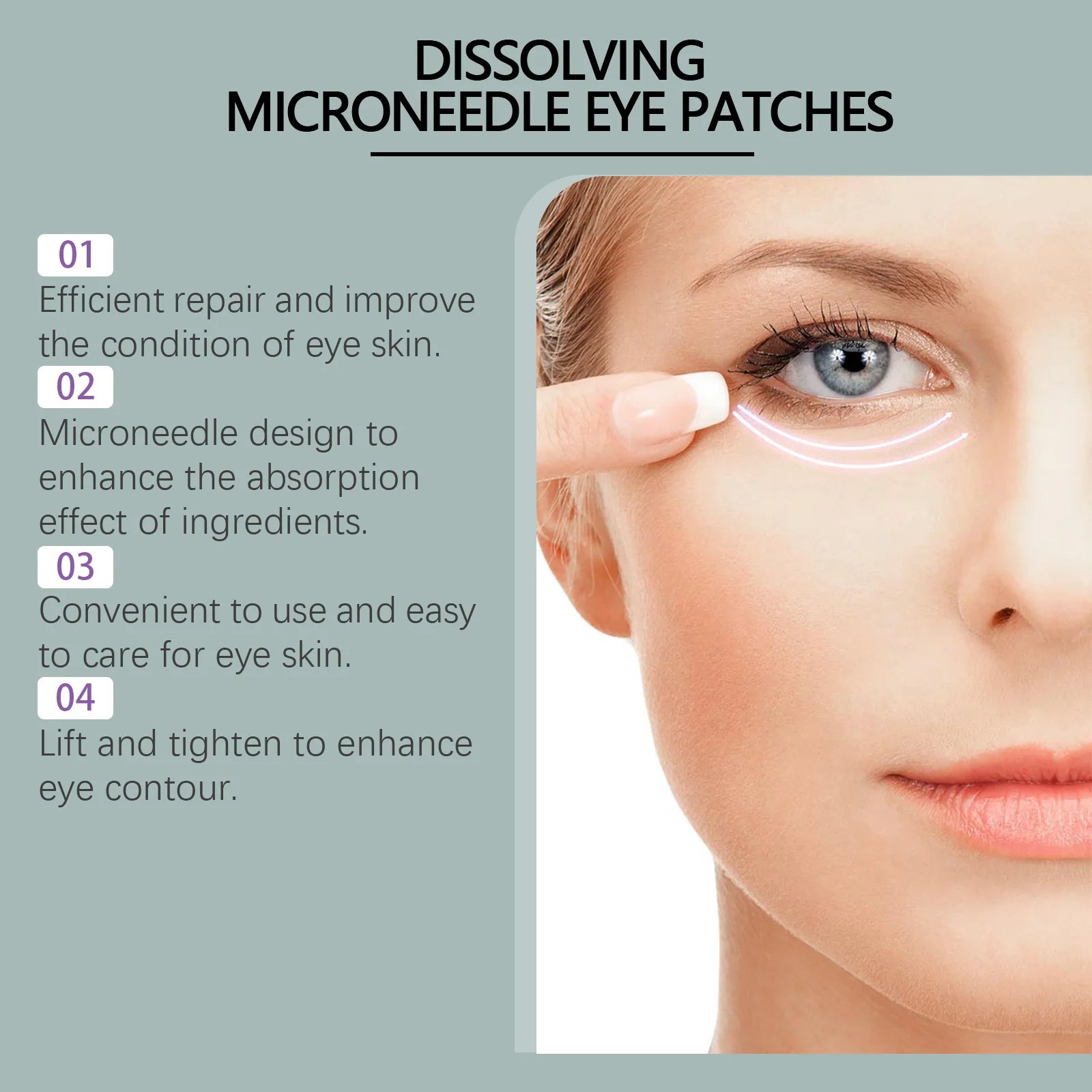 Hyaluronic Acid Microneedle Eye Patches – Anti-Aging Hydrogel Microneedle Eye Patches Zpaxo