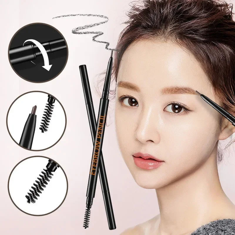 Fine Eyebrow Pencil Double Head Automatic Rotation One Line