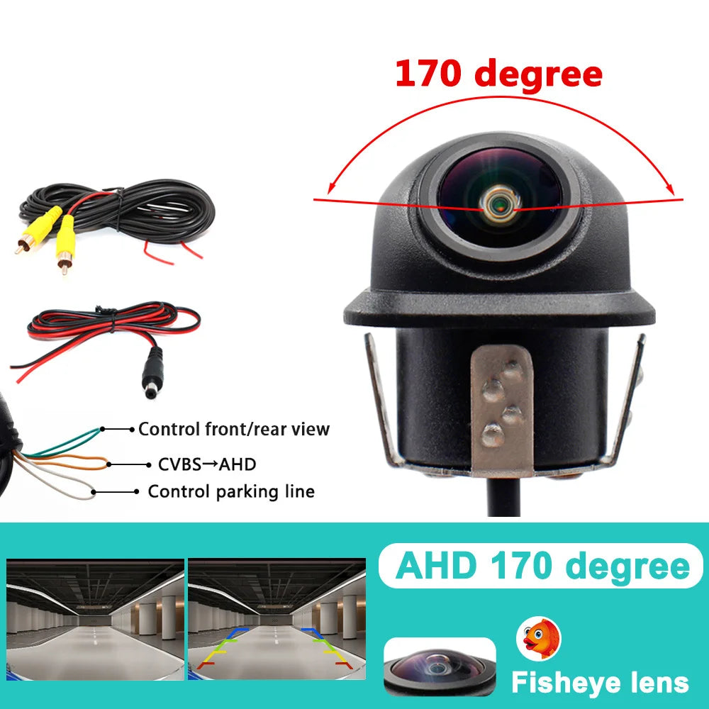 AHD 1920x1080P CVBS CCD Car Rear View Camera Full HD Night Vision 170