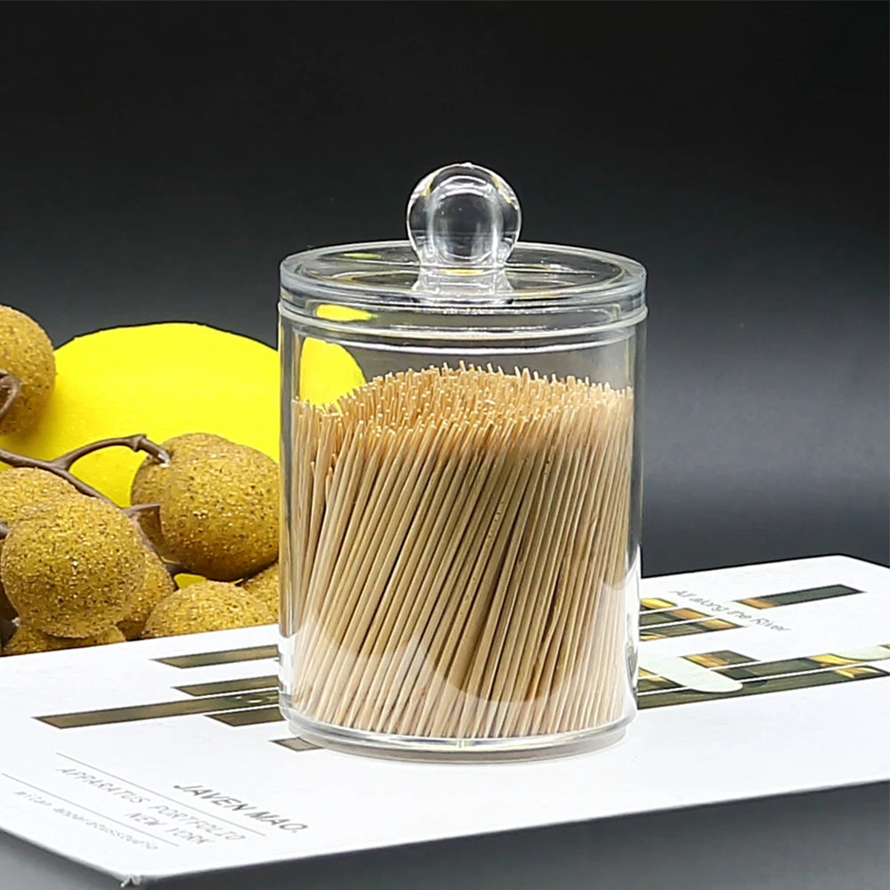 Acrylic Makeup Organizer Cotton Swabs Qtip Container Cosmetic Jewelry Cotton Pad Storage Box for Bathroom Organization Zpaxo