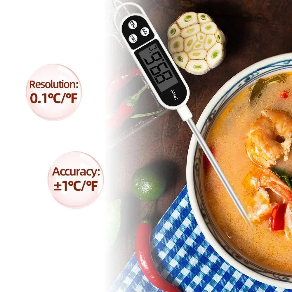 Food Thermometer TP300 Digital Kitchen Water Oil Thermometer for Meat Cooking Food Probe BBQ Electronic Oven Kitchen Tools Zpaxo