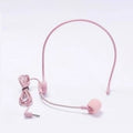 Modern Wired Plug Lecture Headset Mic Efficient Teaching Portable Zpaxo Pink