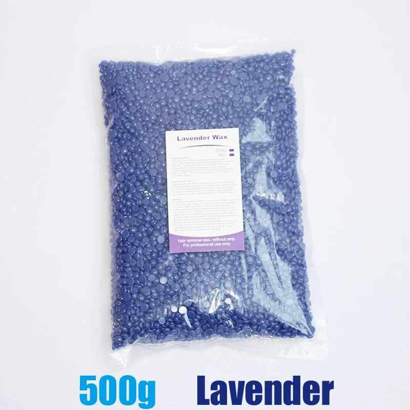 2026 1000g/500g/50g Wax Beans for Hair Removal Fast Painless Body Bikini Wax for Heater Machine Use in Beauty Salons And Home Zpaxo 500g-Lavender