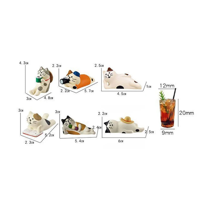 Mini Resin Cat Car Dashboard Ornament – Cute Interior Decor