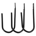 Black U-shaped Wall Hooks Curtains Drapes Shower Bathroom Decor