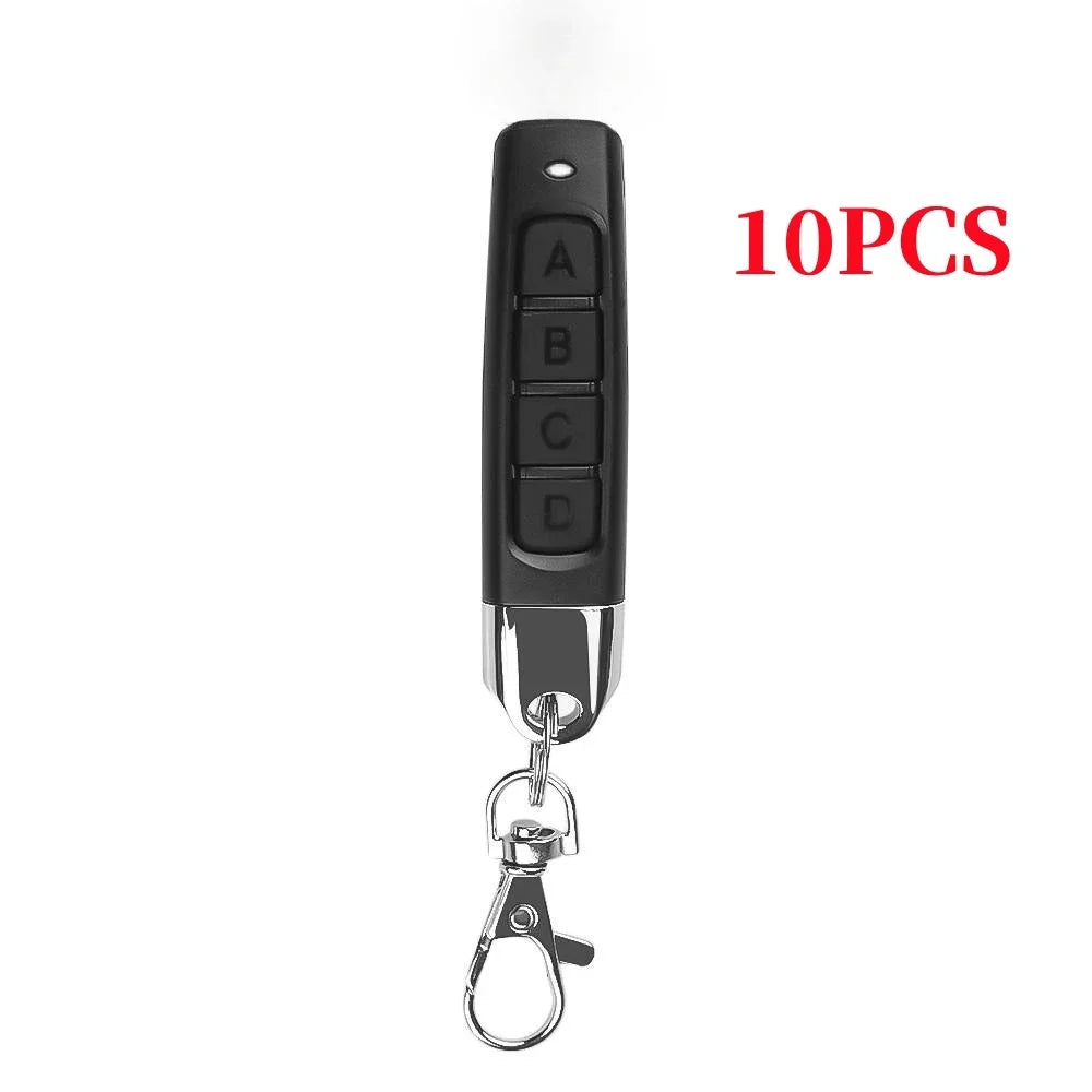 50-10PCS Remote Control 433MHz Car Key Garage Door Gate Opener Remote Control Duplicator Clone Cloning Code 4-Button Transmitter Zpaxo 10pcs