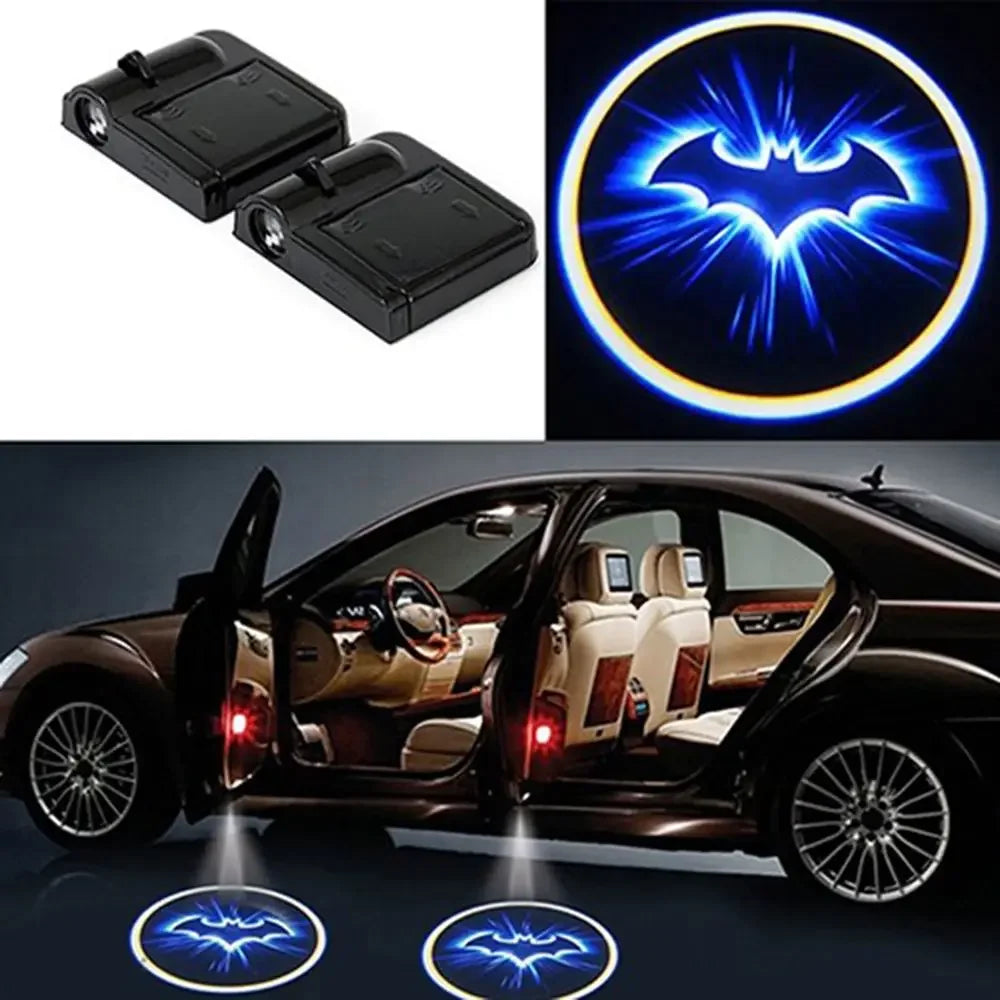 2Pcs Wireless Car Door Decor Light Shadow LED Welcome Laser Projector Lamp Interior Accessories Ornaments Logo Motorcycle Led Zpaxo