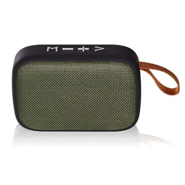 Mini Fabric Bluetooth Speaker Outdoors Wireless Waterproof Outdoor Hifi 3D Stereo MP3 Player Support FM Radio Support SD TF Card Zpaxo Army Green