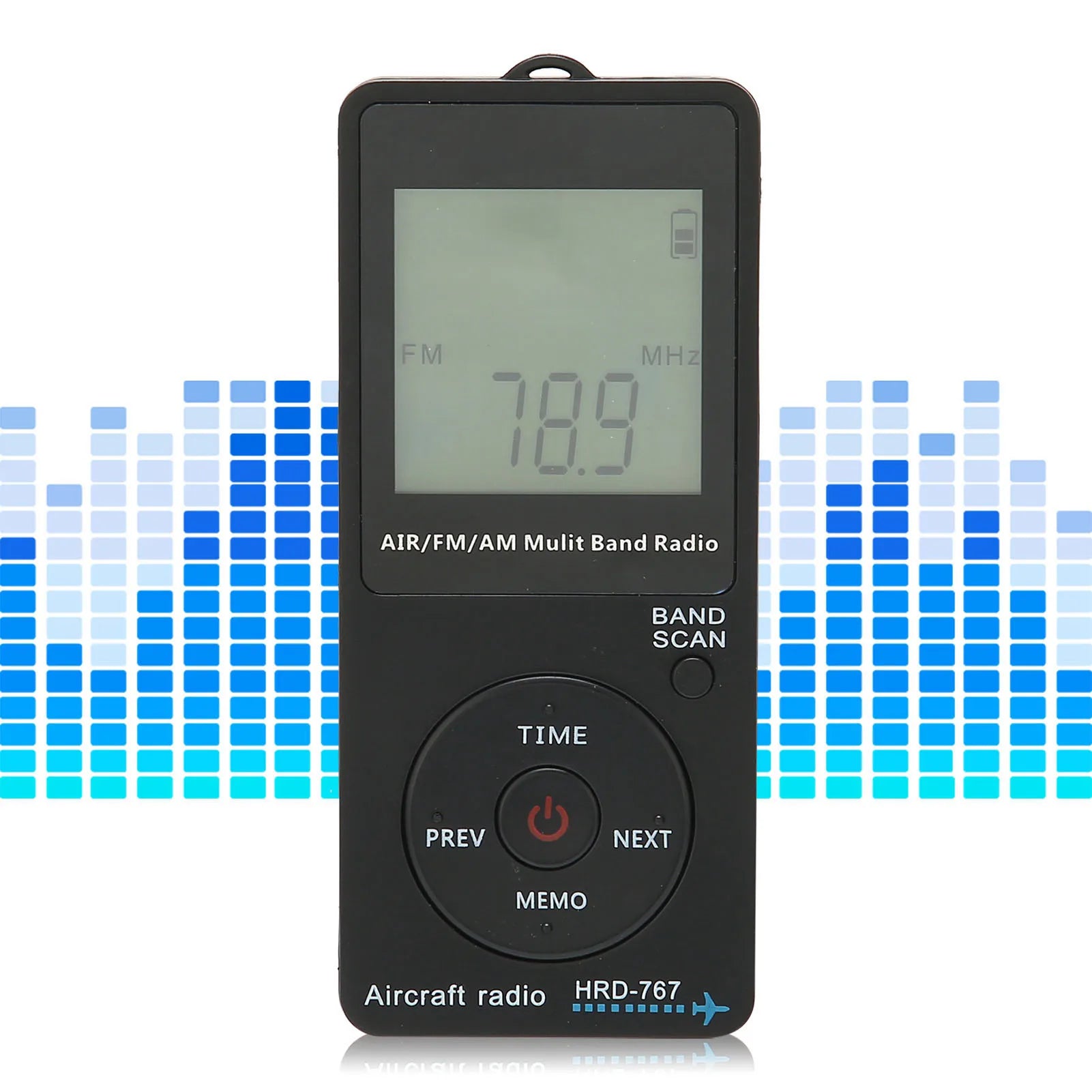 HRD 767 Portable Radio Aircraft Band Automatic Power Off FM AM AIR