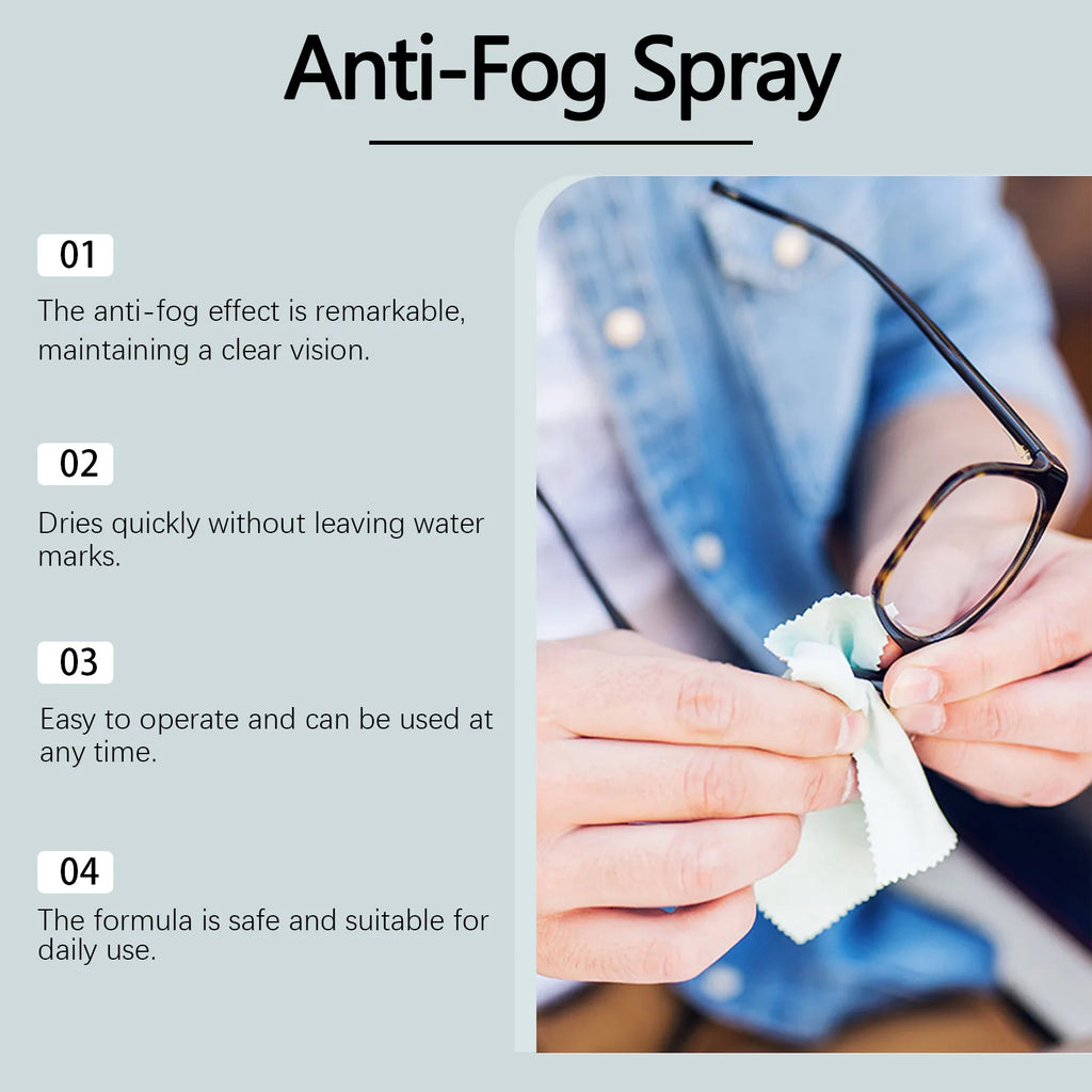 Anti-Fog Eyeglass Cleaning Spray | Clear Vision Lens Cleaner Lens Cleaning Spray Zpaxo