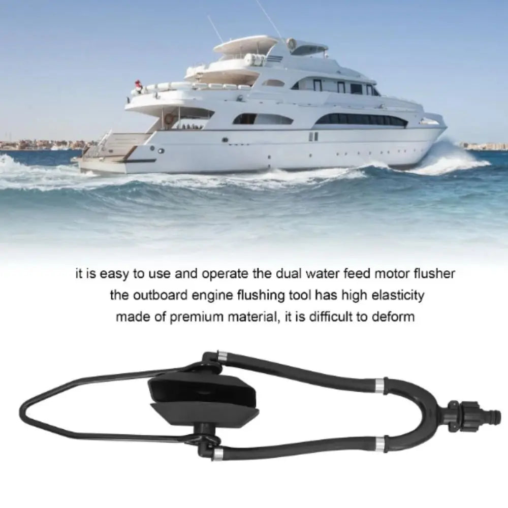 Universal Outboard Motor Water Flusher Dual Water Feed Large Rectangular Engine Flusher Sand Salt Flush Round Ear Cups Zpaxo