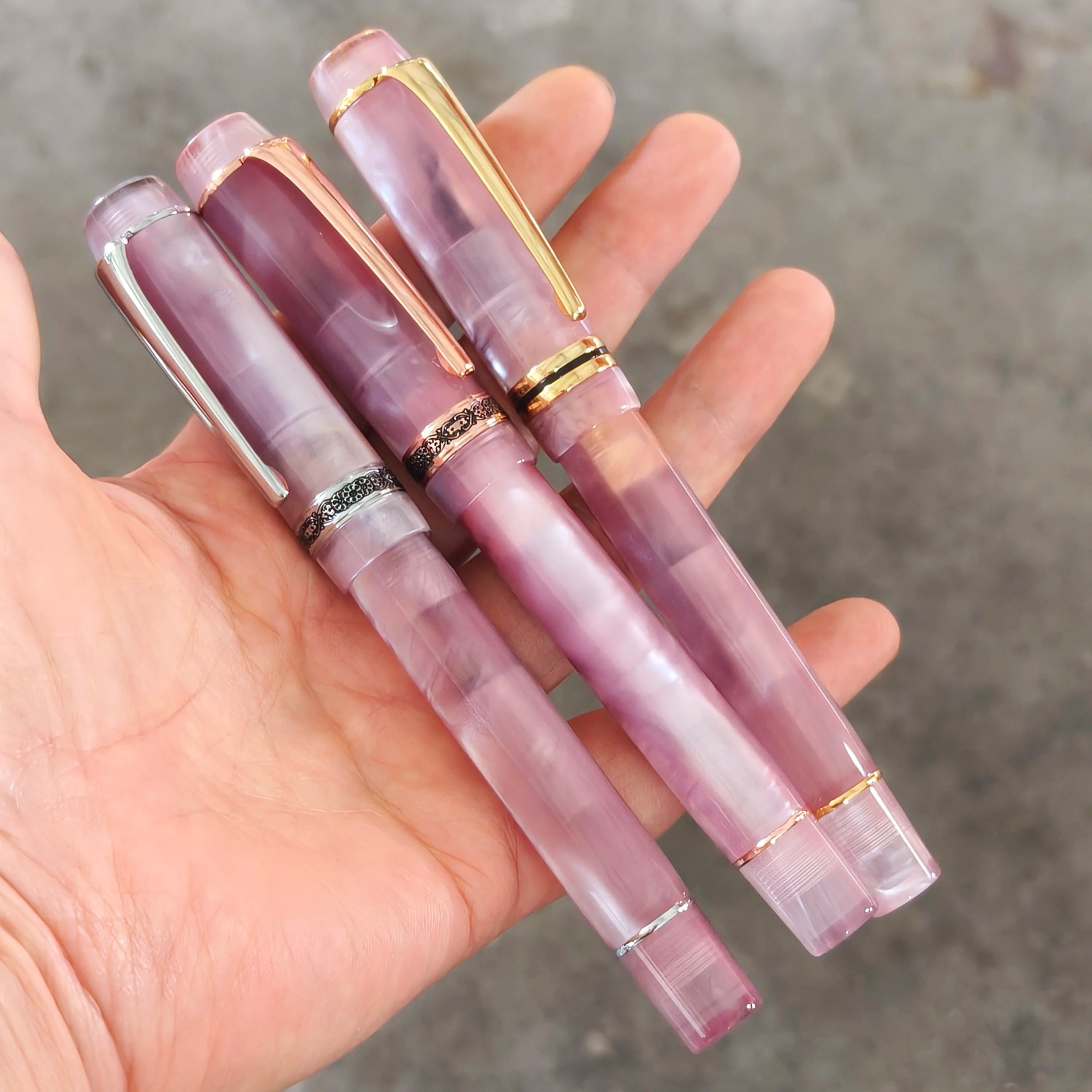 Kaigelu 316 Smooth Acrylic Fountain Pen EF/F/M Nib Beautiful Marble Amber Texture Ink Writing Gift Office Business Zpaxo