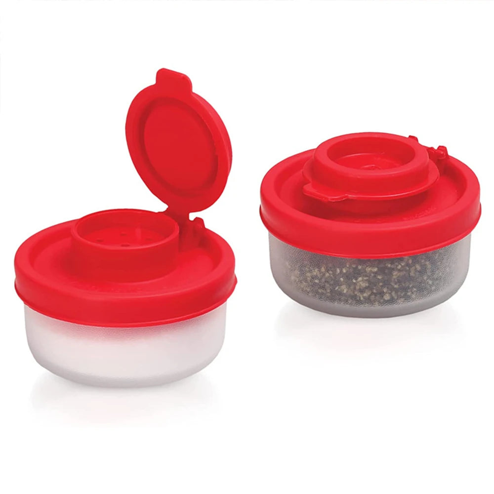 Salt and Pepper Shaker Mini Plastic Pepper Shakers with Sealed Lids Seasoning Dispenser Bottle Container for Home Outdoors Zpaxo