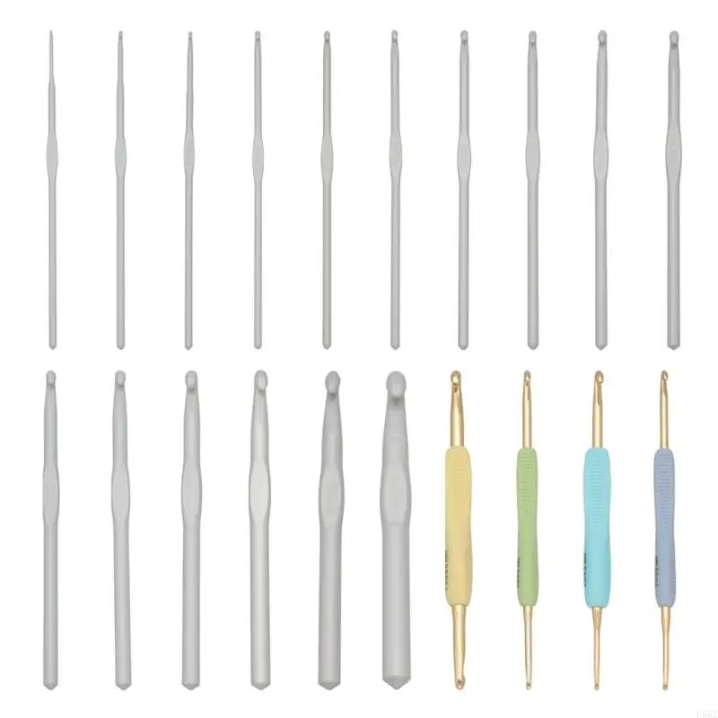 Double Head Knitting Needle Single Crochet Hook Ergonomical Crocheting