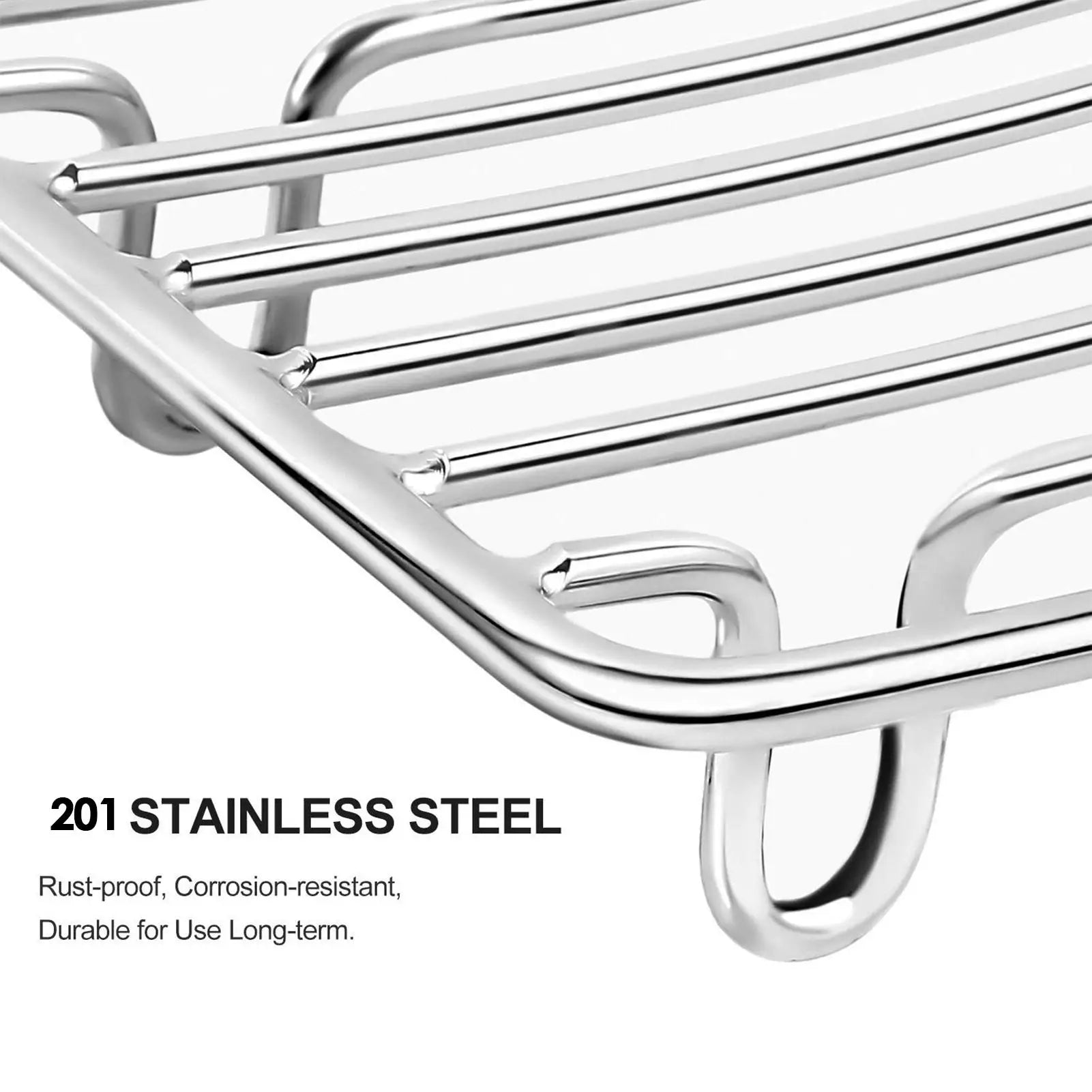 Soap Shower Holder Self-draining Bar Stainless Steel Wire Tray Drain