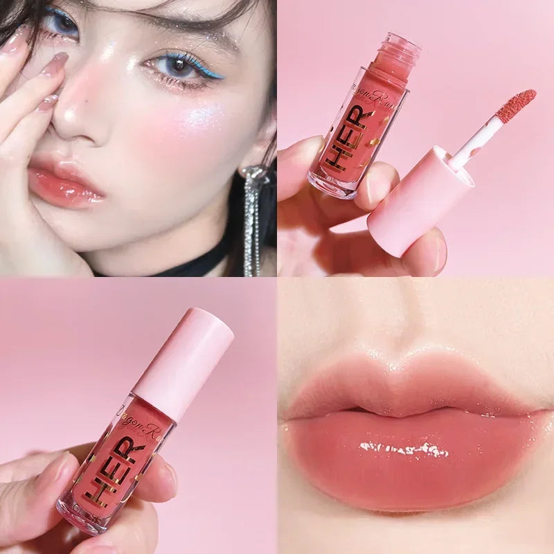 8 Colors Liquid Lipstick Waterproof Moisturizing Long Lasting Shiny Lip Gloss Natural Makeup Jelly Lip Glaze Shimmer Cosmetics Zpaxo 06