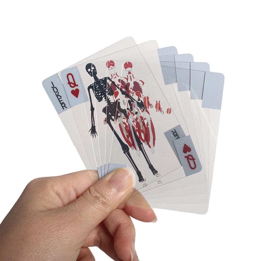 3D Image Educational Cards Reusable Body Transparent Playing Wear