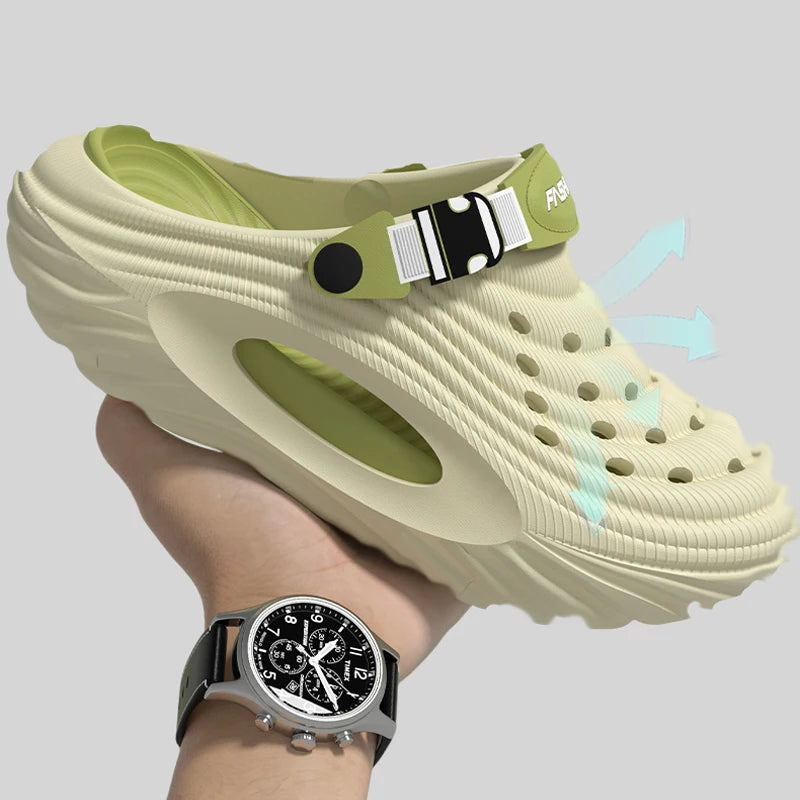 Men's Slippers Outdoor EVA Couple Non-slip Beach Sandals Thick Soft