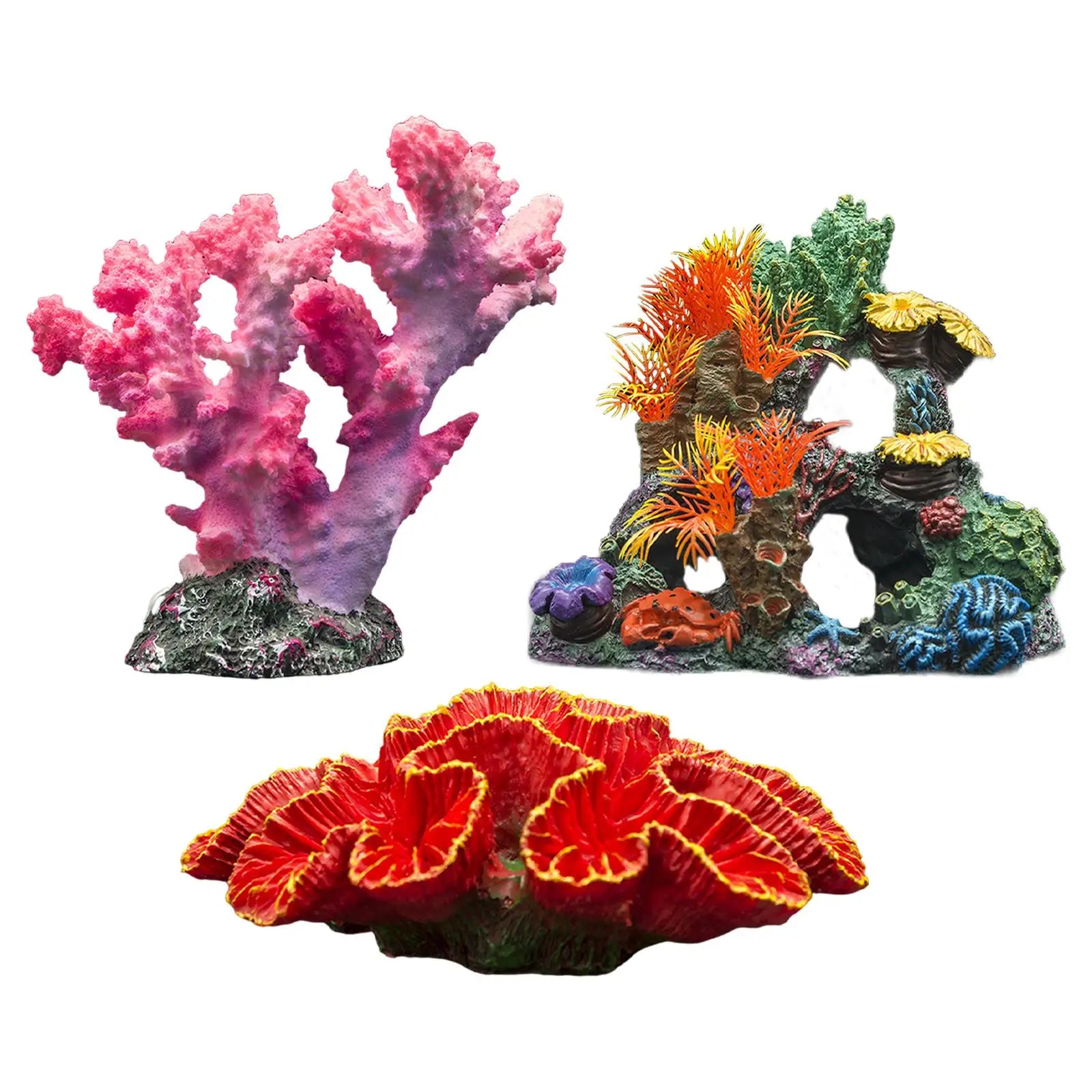 Artificial Coral Simulation Home Furnishings Plants Supplies Resin Aquarium Coral Decor Saltwater Fish Tank Landscaping Zpaxo