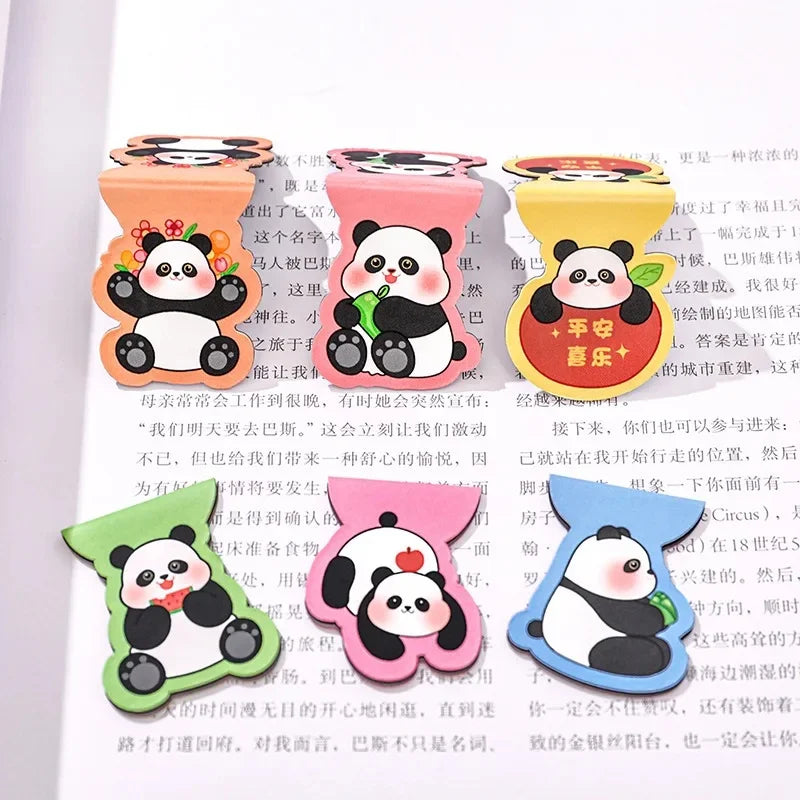 Cute Cartoon Panda Book Page Clips Kawaii Animal Bookmark Markers
