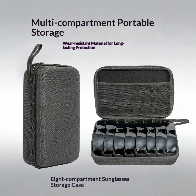4–8 Grid Travel Eyeglasses Organizer Case | Sunglasses Box