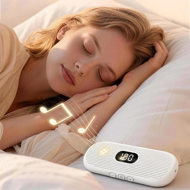 Under Pillow Bone Conduction Bluetooth Speaker White Noise Sleep Aid Soundbar LED Display TF MP3 Music Player Timed Shutdown Zpaxo