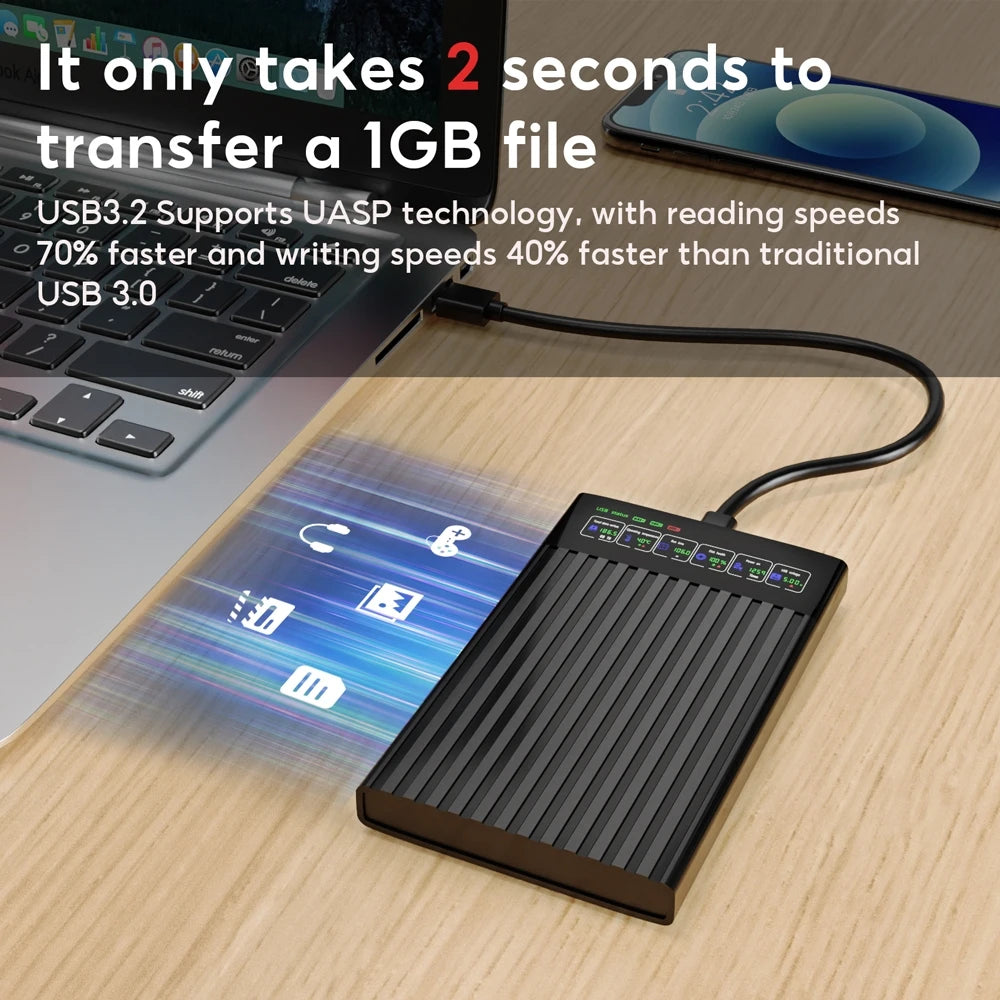 HDD SSD Case 2.5 inch SATA Box USB 3.1 HDD Enclosure 6Gbps Mobile Hard Drive Cases For PC Zpaxo
