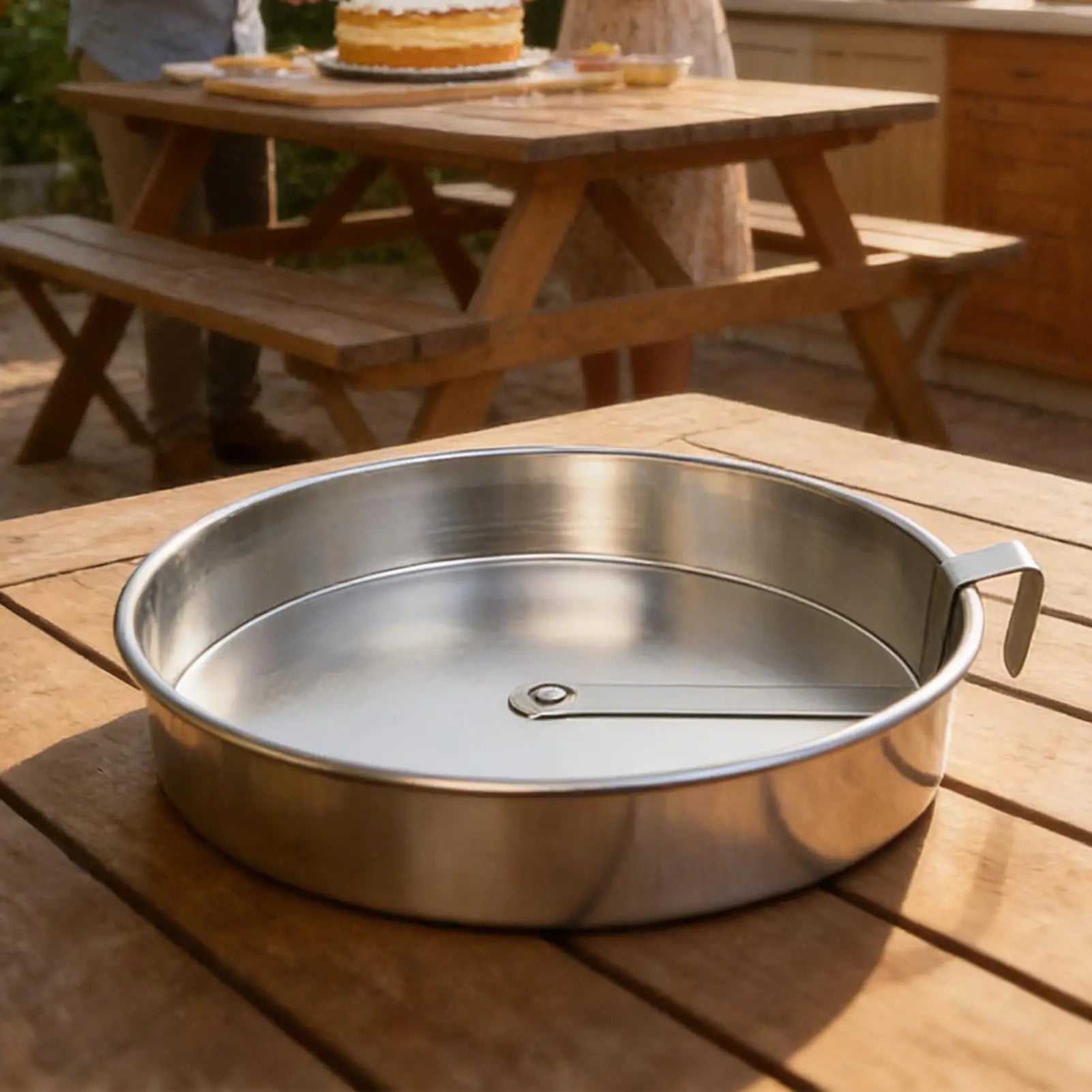 Cake Pan Metal Round Quick Release Trays Circle Pans Slide Cheesecake