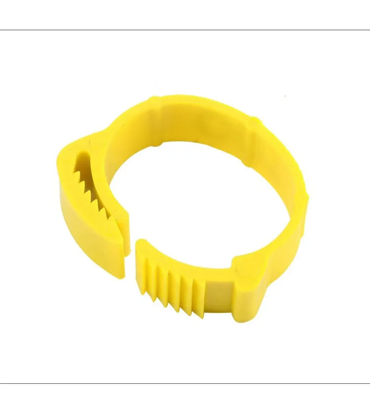Chicken Foot Ring Label Buckle Plastic Adjustable Poultry Leg Snap Zpaxo yellow