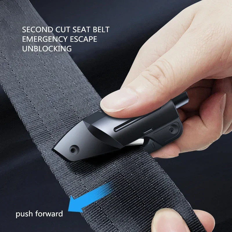 2-in-1 Car Safety Hammer – Window Breaker & Seat Belt Cutter