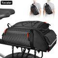 New Bike Trunk Bag Upgrade 900D 10L Large Capacity Anti-Tear Multi-Use Quick Install fixing Commuting outdoor Bicycle Accessory Zpaxo black 03F